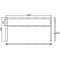 Stationary access barriers | welded | with top and quarter-bent bar | hot-dip galvanized and white coatedwith red reflecting stripes | total width: 2500 mm